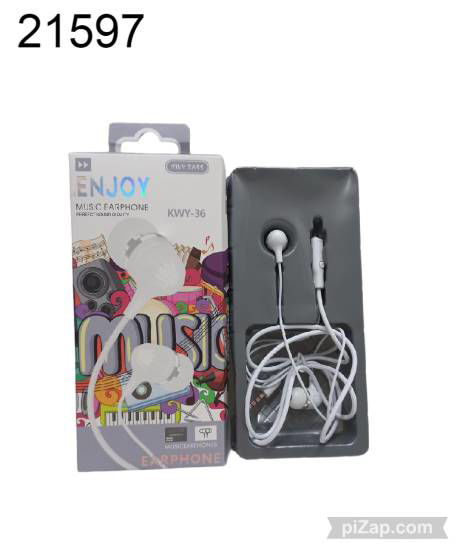 Imagen de AURICULAR CON CABLE ENJOY VARIOS COLORES 10.25